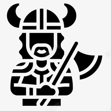 网易logo北欧海盗野蛮人中世纪图标
