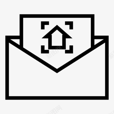 信息电子邮件家庭住宅图标