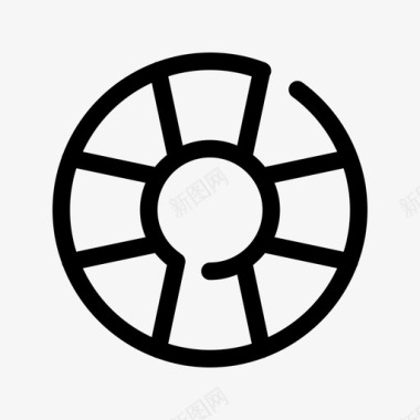 公共标识安全安全海洋游泳图标