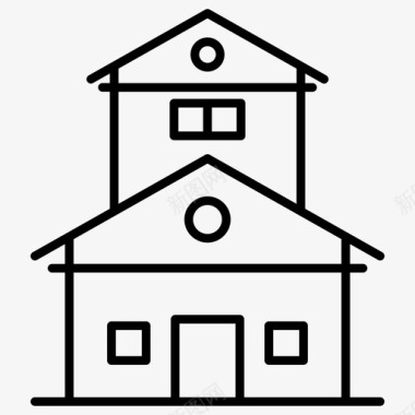 免抠素材房屋建筑物住宅图标