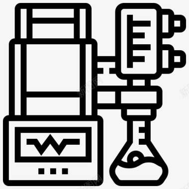 实验室烧瓶化学抽油机实验室机器图标