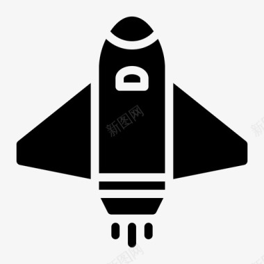 闪电符号宇宙飞船太空符号图标