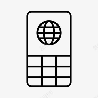 手机见面图标移动互联网小工具小键盘电话图标