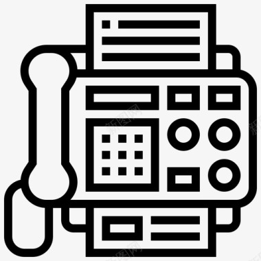 总裁办公室传真联系人设备图标