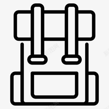 公共交通标识背包客爱好旅行图标