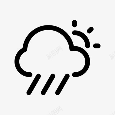 天气雨天季节天气图标