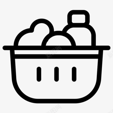 雪花桶杂货店食品桶水果桶图标