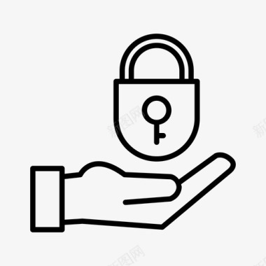 公共标识安全安全系统防病毒密码图标