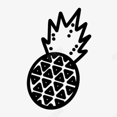 菠萝菠萝艺术美味图标