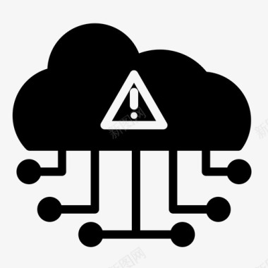 公共标识安全互联网云连接图标