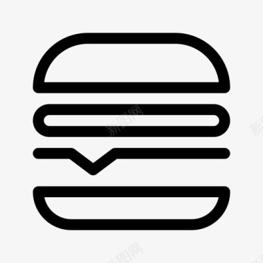png汉堡包快餐食品图标