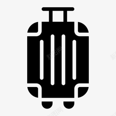 符号行李手提箱旅游者图标