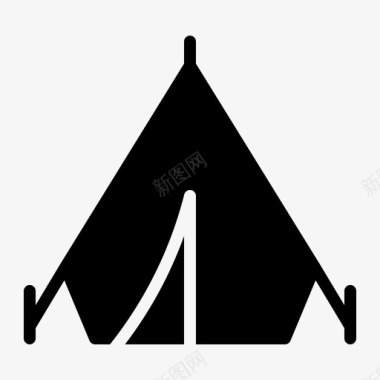 旅游主题图标帐篷野营户外图标