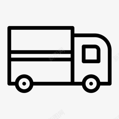 送货卡车卡车送货物流图标