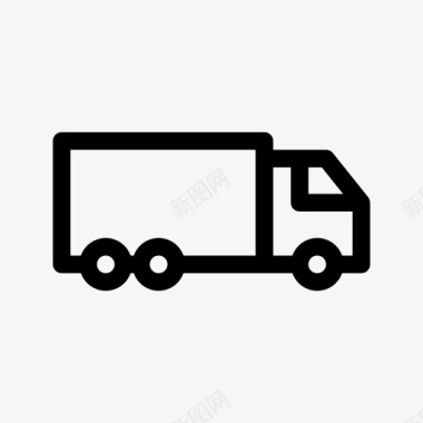 送货卡车卡车送货船运图标