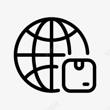 美团标志全球范围内的运输送货全球图标