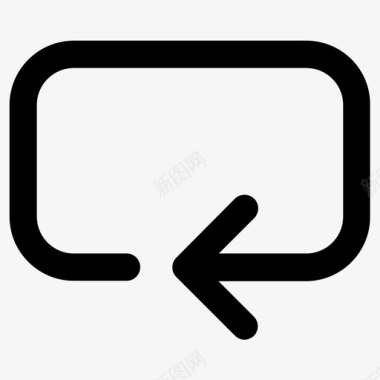 向左旋转重复重放旋转图标