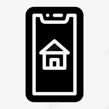 手机爱到图标移动应用家房子图标