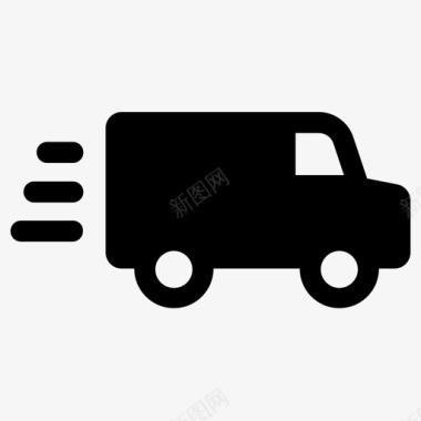 公共交通标识货车汽车送货图标