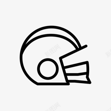 橄榄球橄榄球头盔美式运动头盔图标