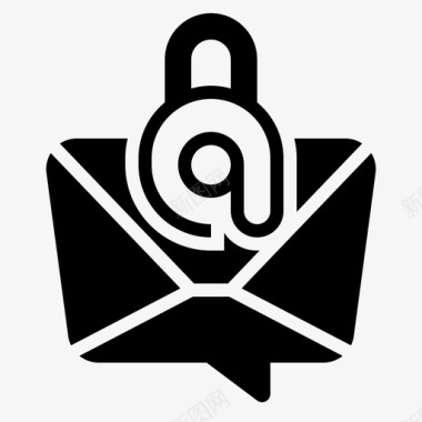 公共标识安全机密电子邮件信件私人图标