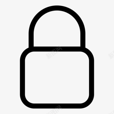 公共标识安全挂锁关闭挂锁钥匙保护图标