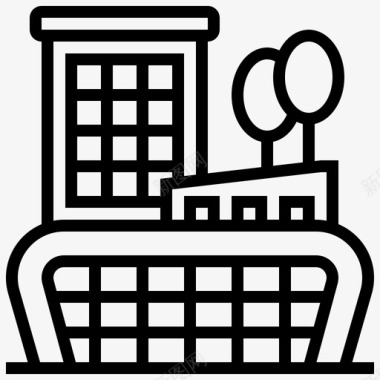 塔建筑立面建筑设计图标