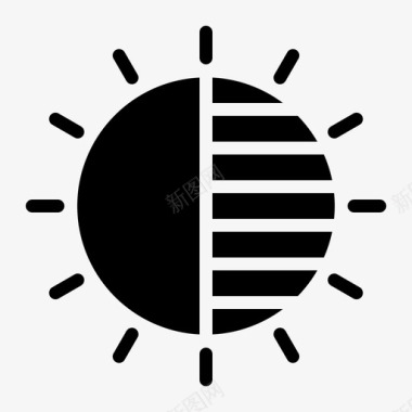 摄影对比度亮度照明图标