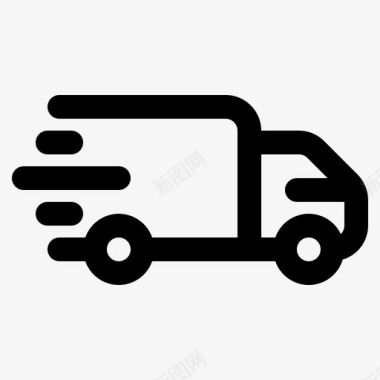 送货卡车航运送货物流图标