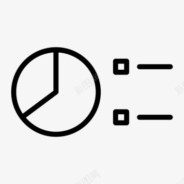 相框图饼图利润进度报告图标