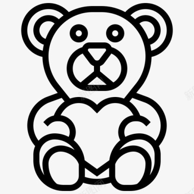 熊娃娃可爱的熊图标