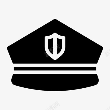 质量安全警帽警察警官图标