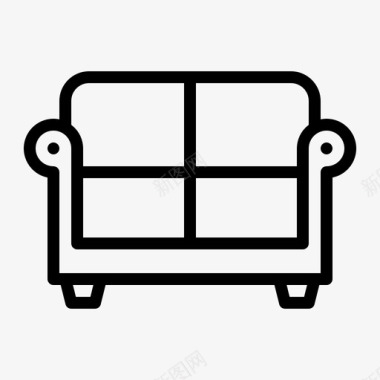 室内沙发装饰家具图标