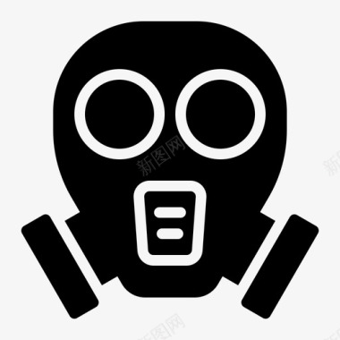 面具防毒面具污染安全图标