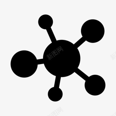 活性分子分子网络图标