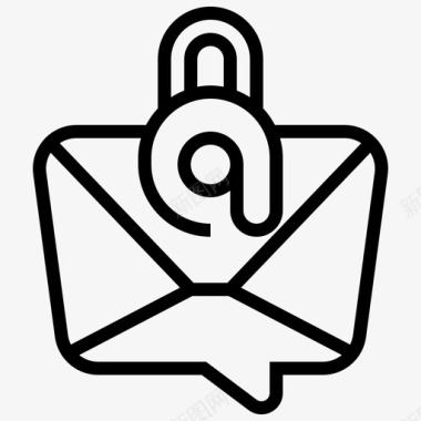 电子邮件客户端机密电子邮件信件私人图标