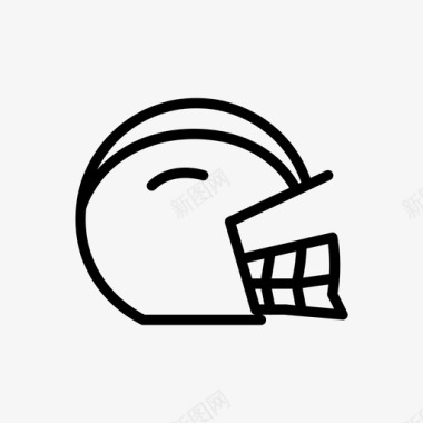 橄榄球橄榄球头盔美式运动头盔图标