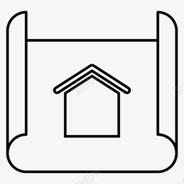 平面图标房屋平面图建筑设计房屋建造图标