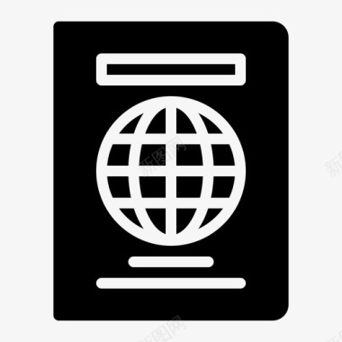 国外旅游护照公民证件图标