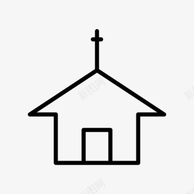 创意房子房子建筑物教堂图标