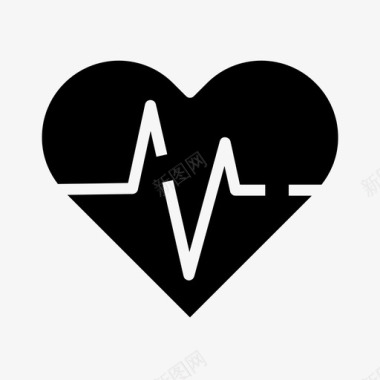 心脏心脏心电图心血管图标