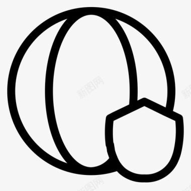 公共标识安全互联网地球仪互联网标志图标