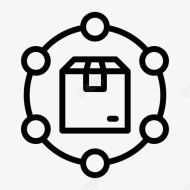 中秋节包装素材物流网络交货物流图标