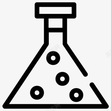 科学算命erlenmeyer烧瓶实验室学校图标