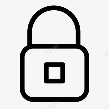 公共标识安全挂锁关闭挂锁钥匙保护图标