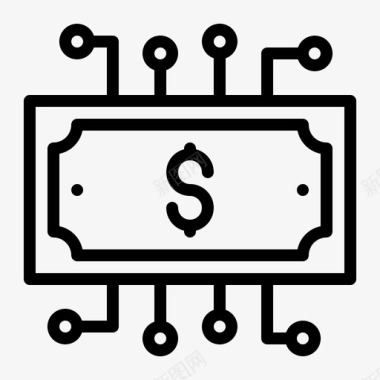 数字艺术字素材数字货币货币美元图标