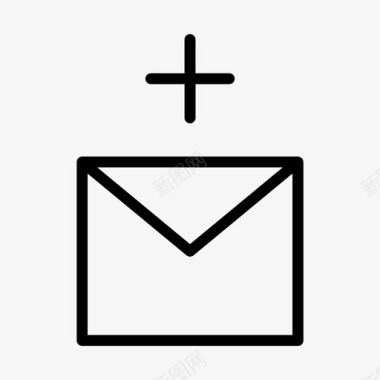 信封的消息添加消息添加电子邮件添加邮件图标