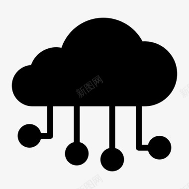 云计算云计算数据网络图标