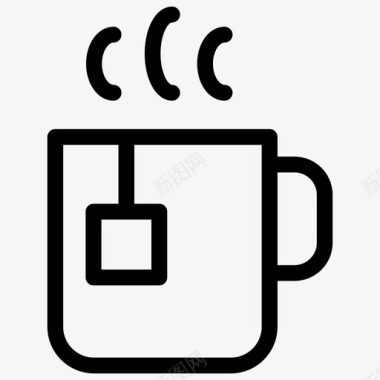 茶文章茶咖啡杯饮料图标