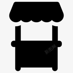 小市售货亭摊位商店高清图片